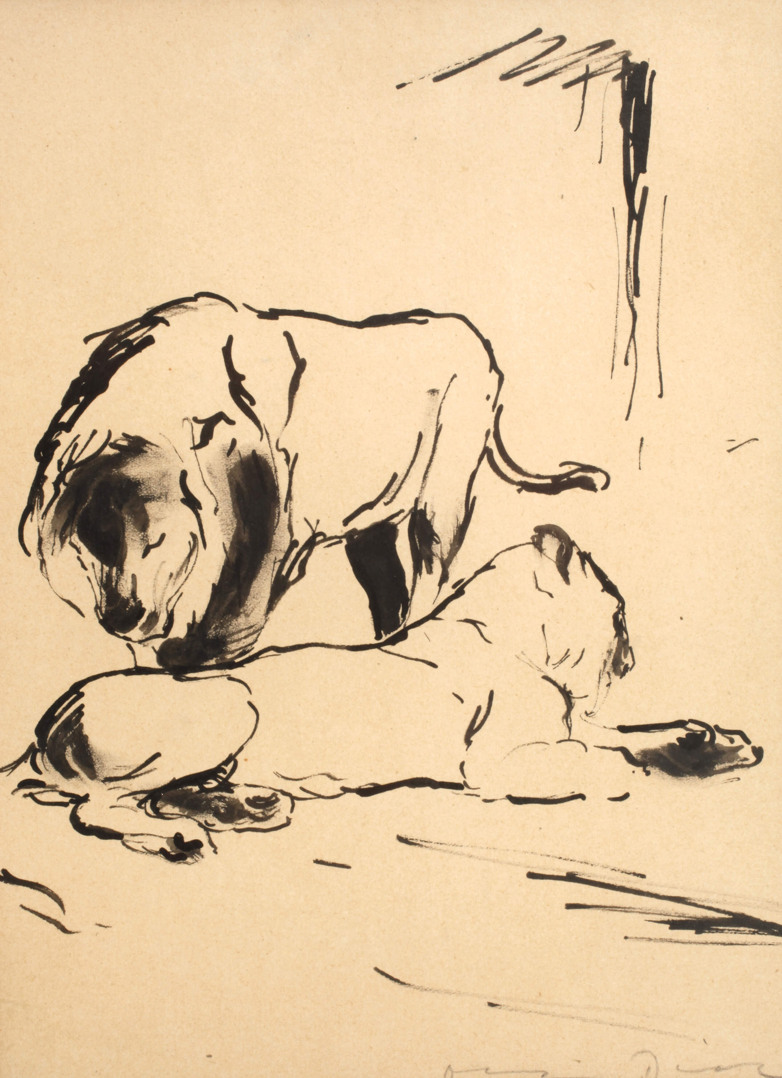 Otto Dill, Ruhende Löwen