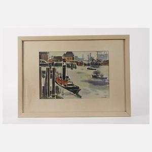 Diether Kressel, attr., Hamburger Hafen