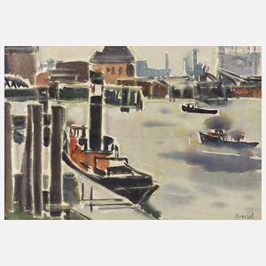 Diether Kressel, attr., Hamburger Hafen