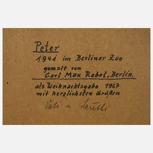 Carl Max Rebel, Junge zu Pferd