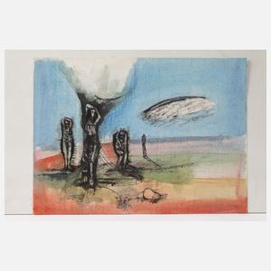 Fotis Zaprasis, attr., Figuren in der Ebene