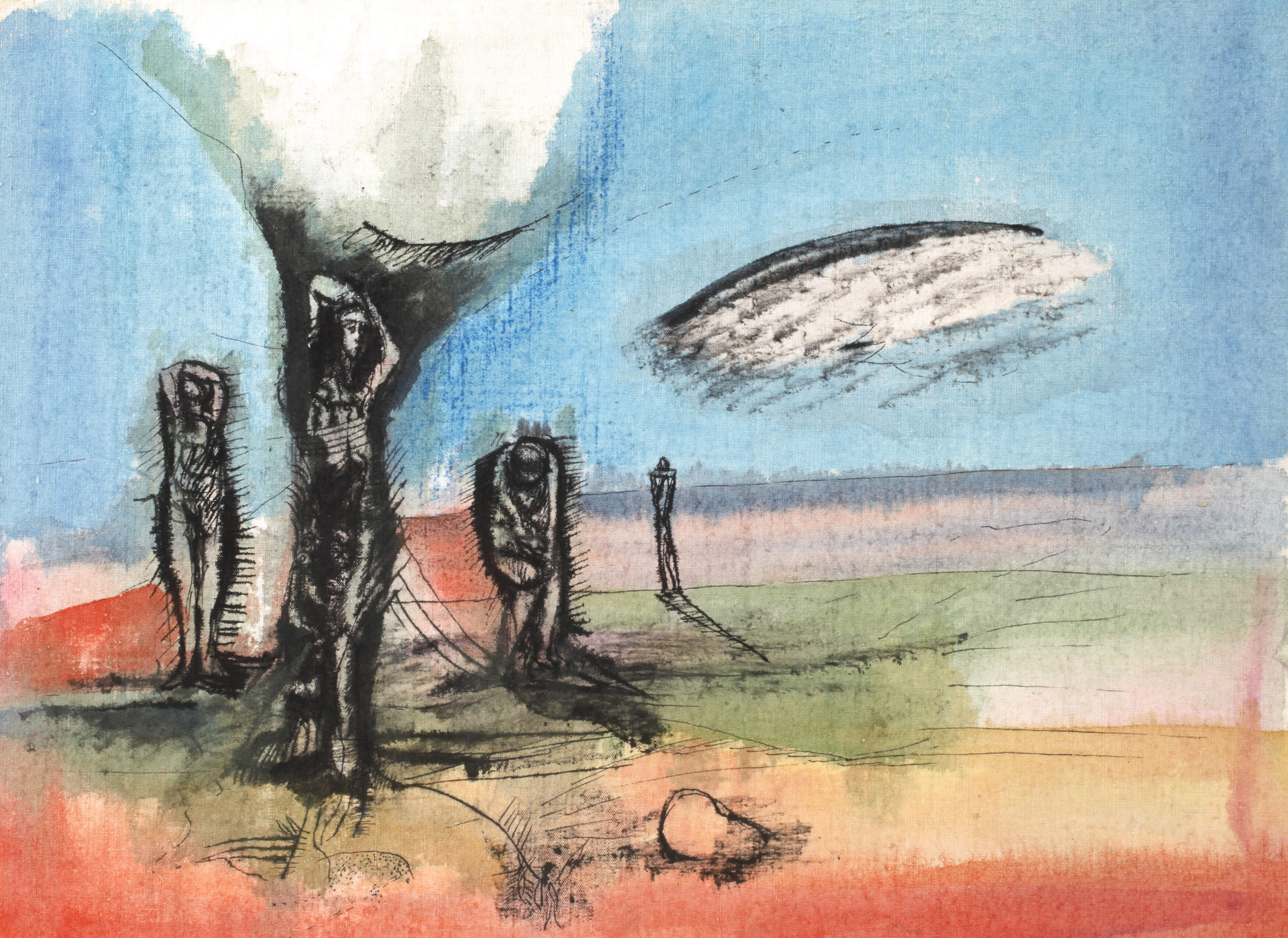Fotis Zaprasis, attr., Figuren in der Ebene