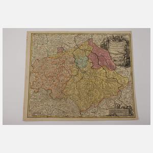 Johann Baptist Homann, Kupferstichkarte Sachsen