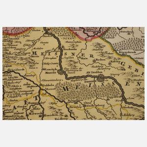 Johann Baptist Homann, Kupferstichkarte Sachsen