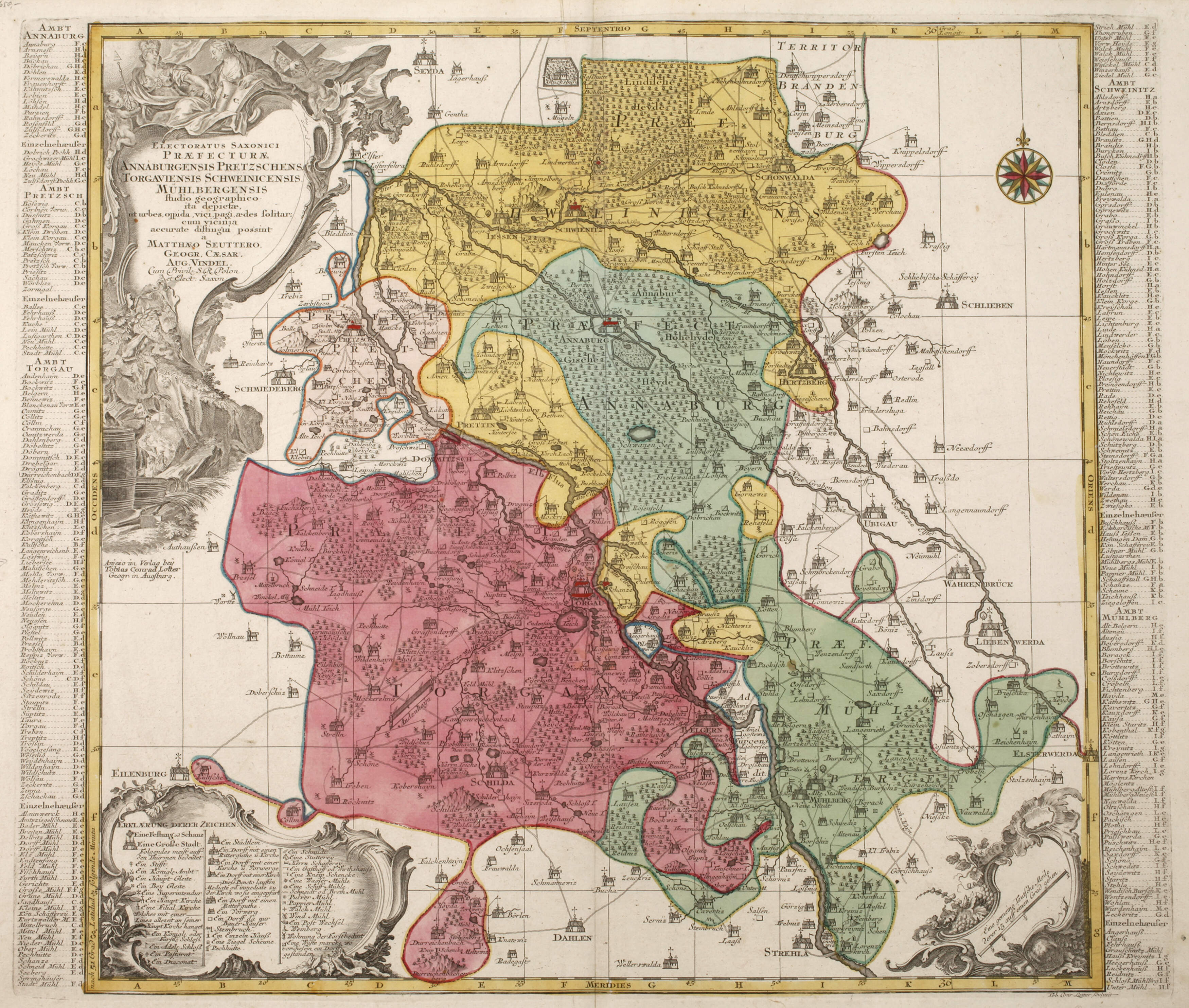 Matthäus Seutter, Kupferstichkarte Nordsachsen