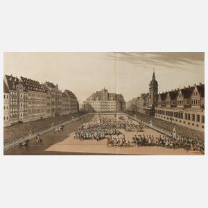 Robert Bowyer, Parade auf dem Marktplatz in Leipzig