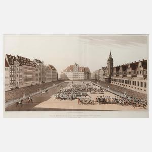 Robert Bowyer, Parade auf dem Markt in Leipzig