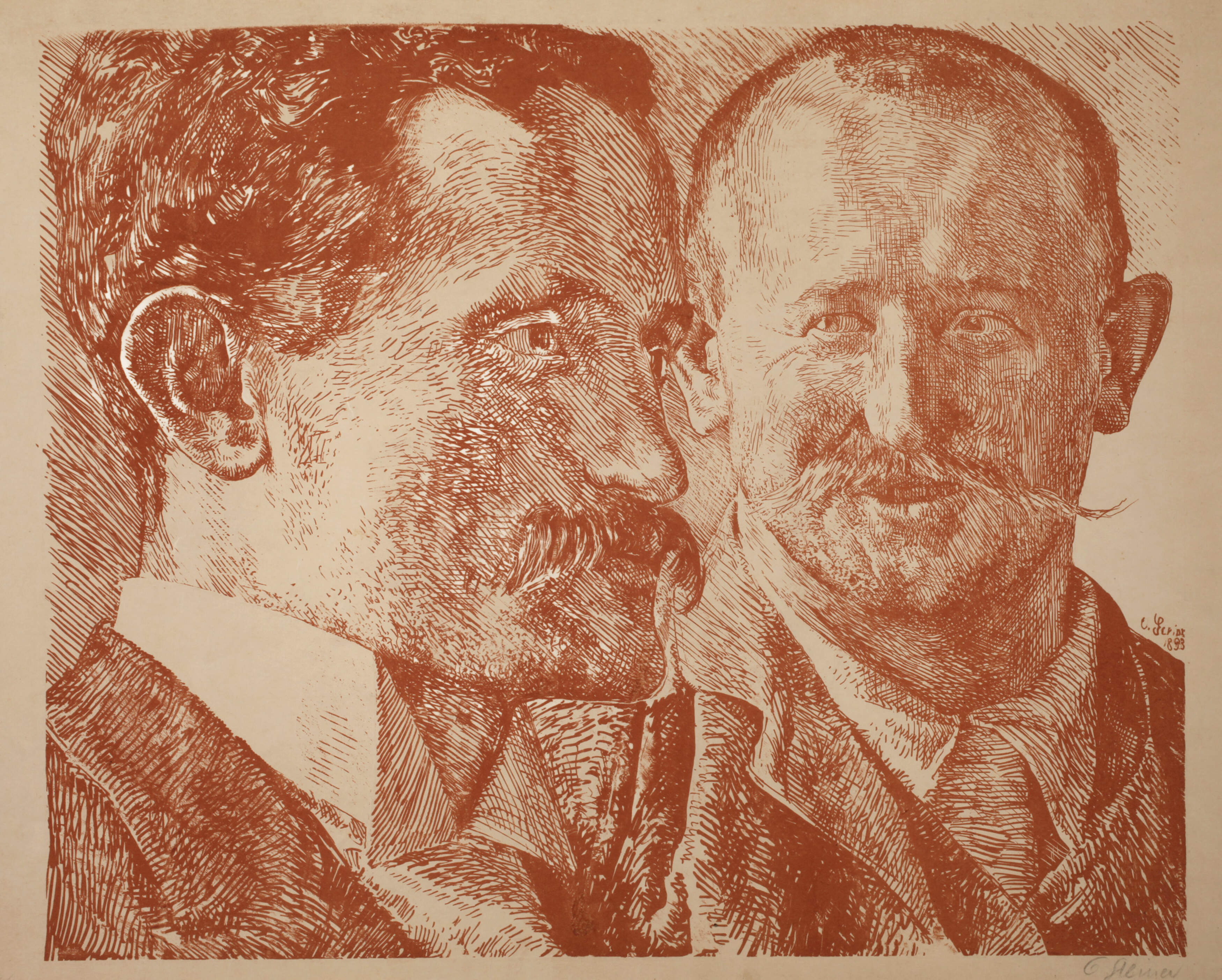 Otto Greiner, "Bildnisse von Hunold und Rolf"
