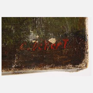 Carl Ockert, Damwild am Waldesrand