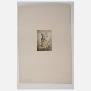 Franz Albert Venus, attr., Mütterchen mit Korb