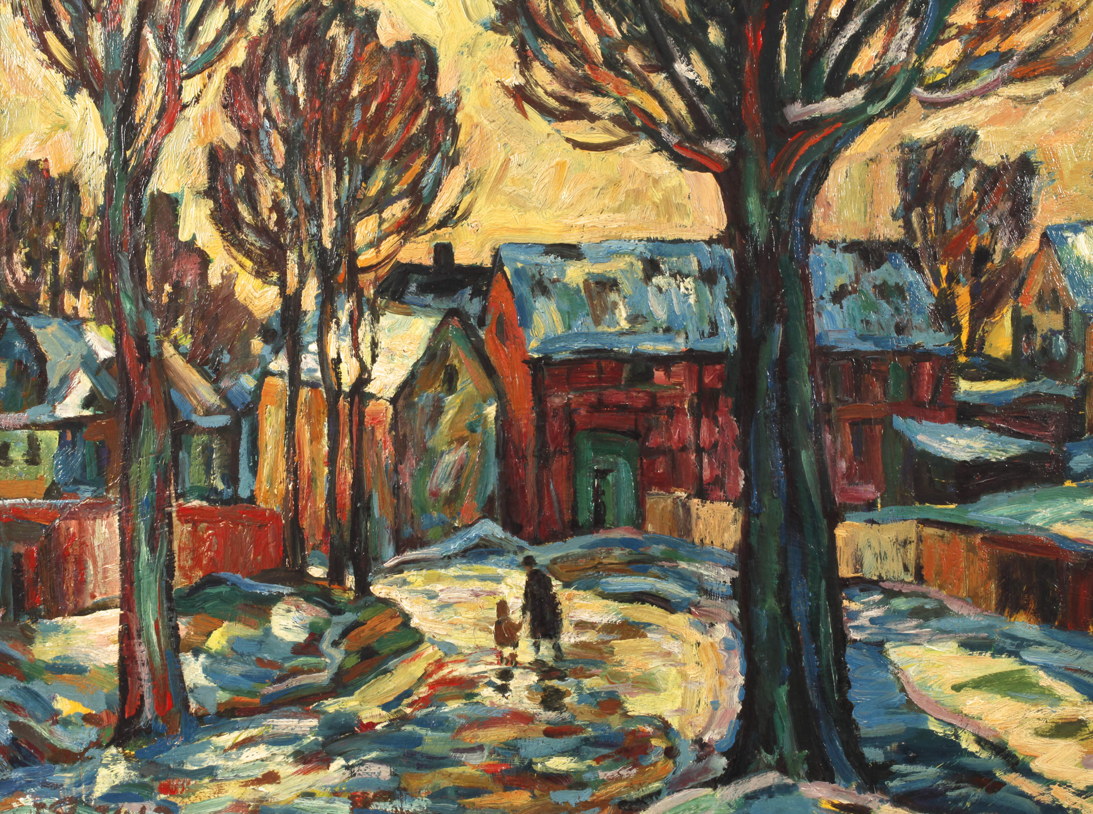 Fredo Bley, "Vogtländisches Dorf im März"