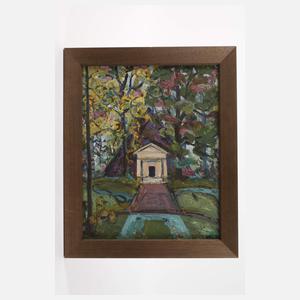 Albert Kapr, attr., Pyramide im Schlosspark Machern
