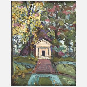 Albert Kapr, attr., Pyramide im Schlosspark Machern