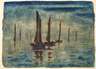 Fritz Zalisz, Stilles Meer mit Segelbooten