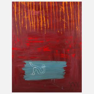 Osmar Osten, Rote Fläche mit Figur