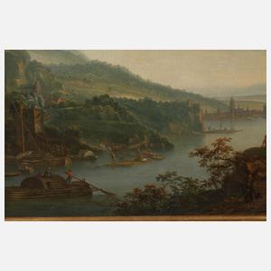 Louis Chalon, Ideallandschaft mit Frankfurt am Main