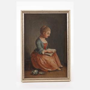 Drei Bilder mit barocken bäuerlichen Genreszenen