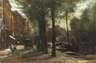 Franz Courtens, Abendliche Straßenszene