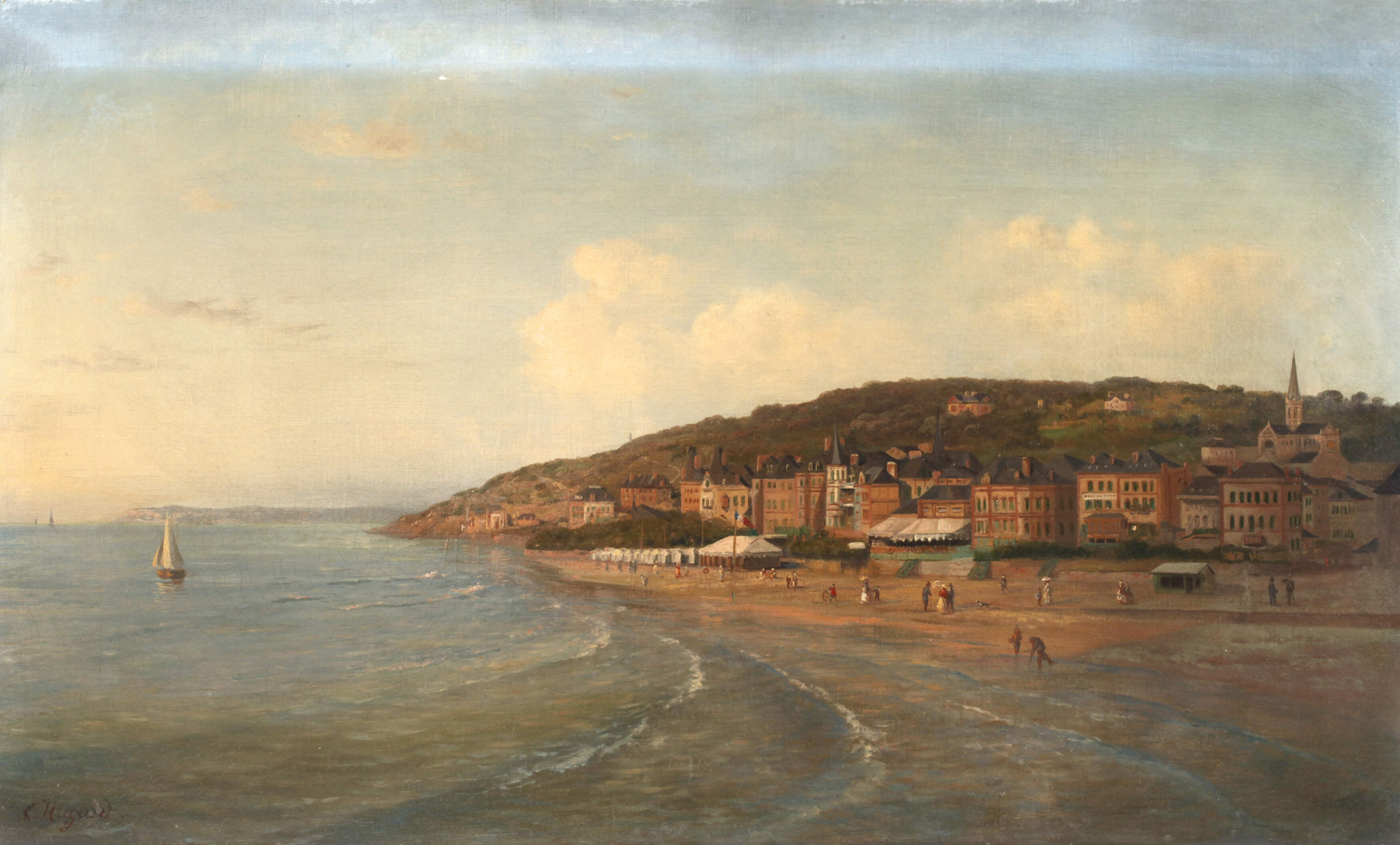 Claude Sébastien Hugard, attr., Trouville-sur-Mer