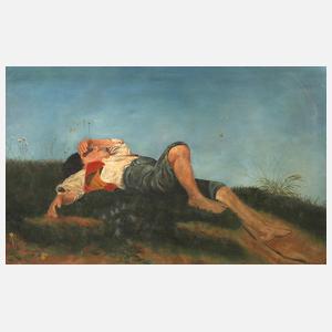 L. Maurer, "Hirtenknabe" nach Franz von Lenbach