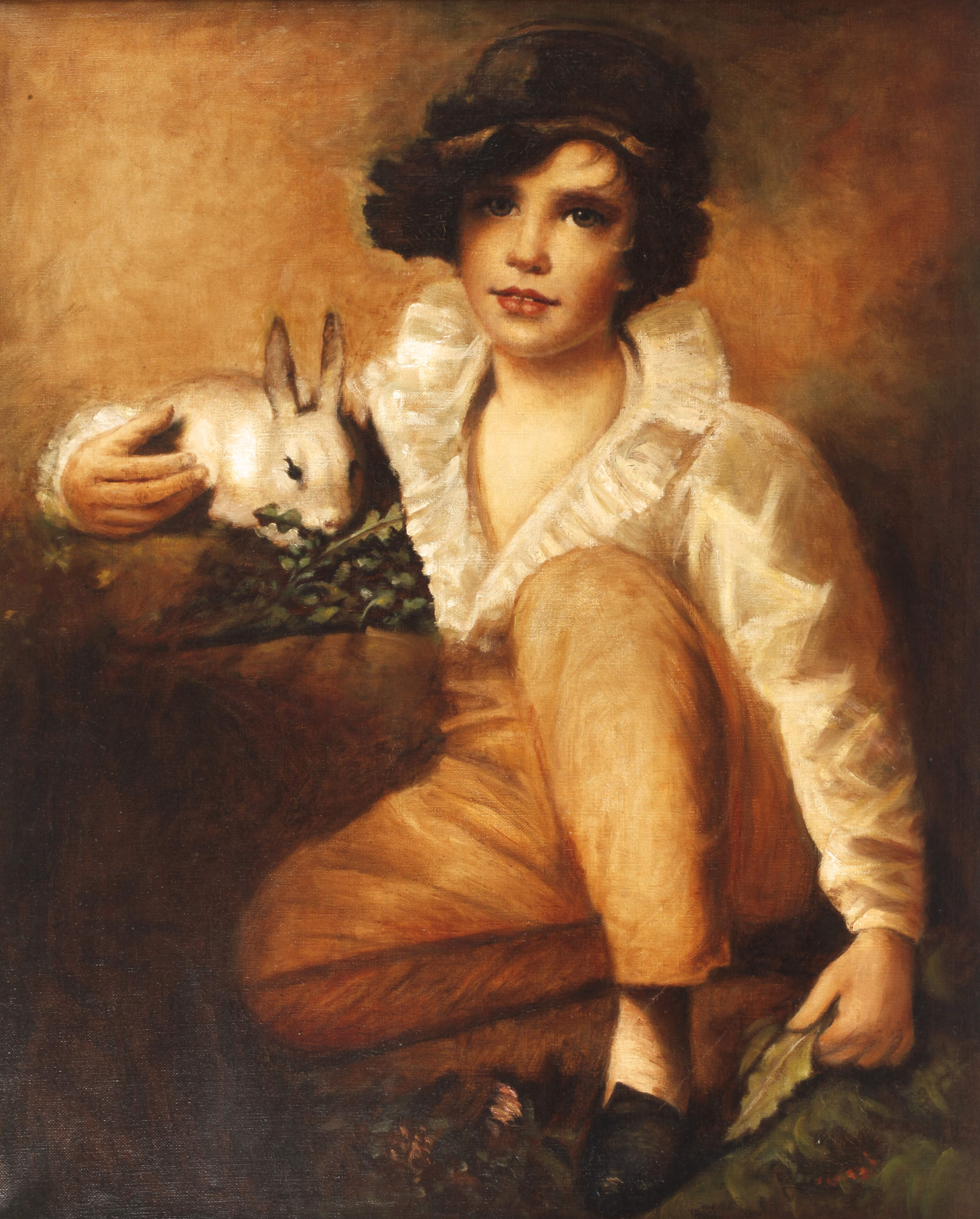 "Junge mit Kaninchen" nach Henry Raeburn