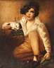 "Junge mit Kaninchen" nach Henry Raeburn