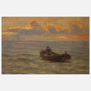 Hermann Ritzau, attr., Abendstimmung am Meer