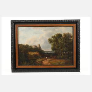 Dominik Schuhfried, attr., Burg in Sommerlandschaft