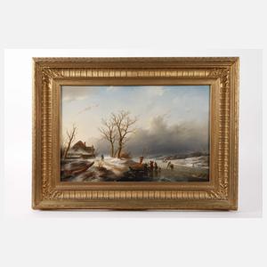 Jan Jacob Spohler, attr., "Winterlandschaft"