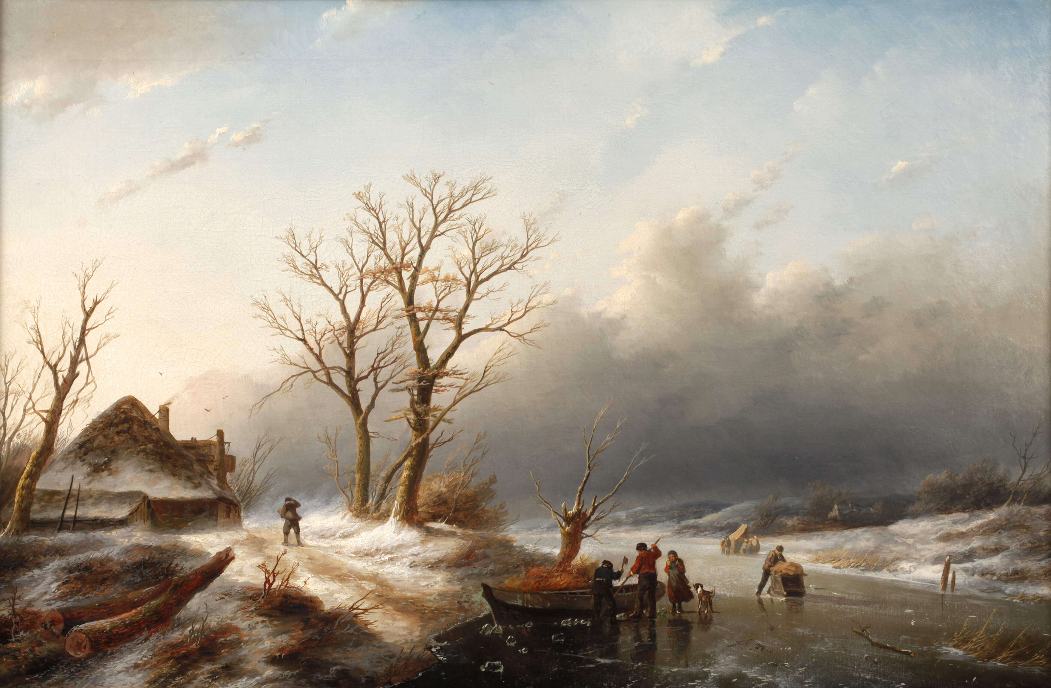Jan Jacob Spohler, attr., "Winterlandschaft"