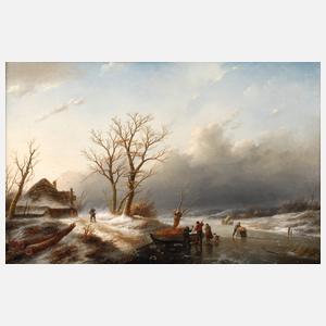 Jan Jacob Spohler, attr., "Winterlandschaft"