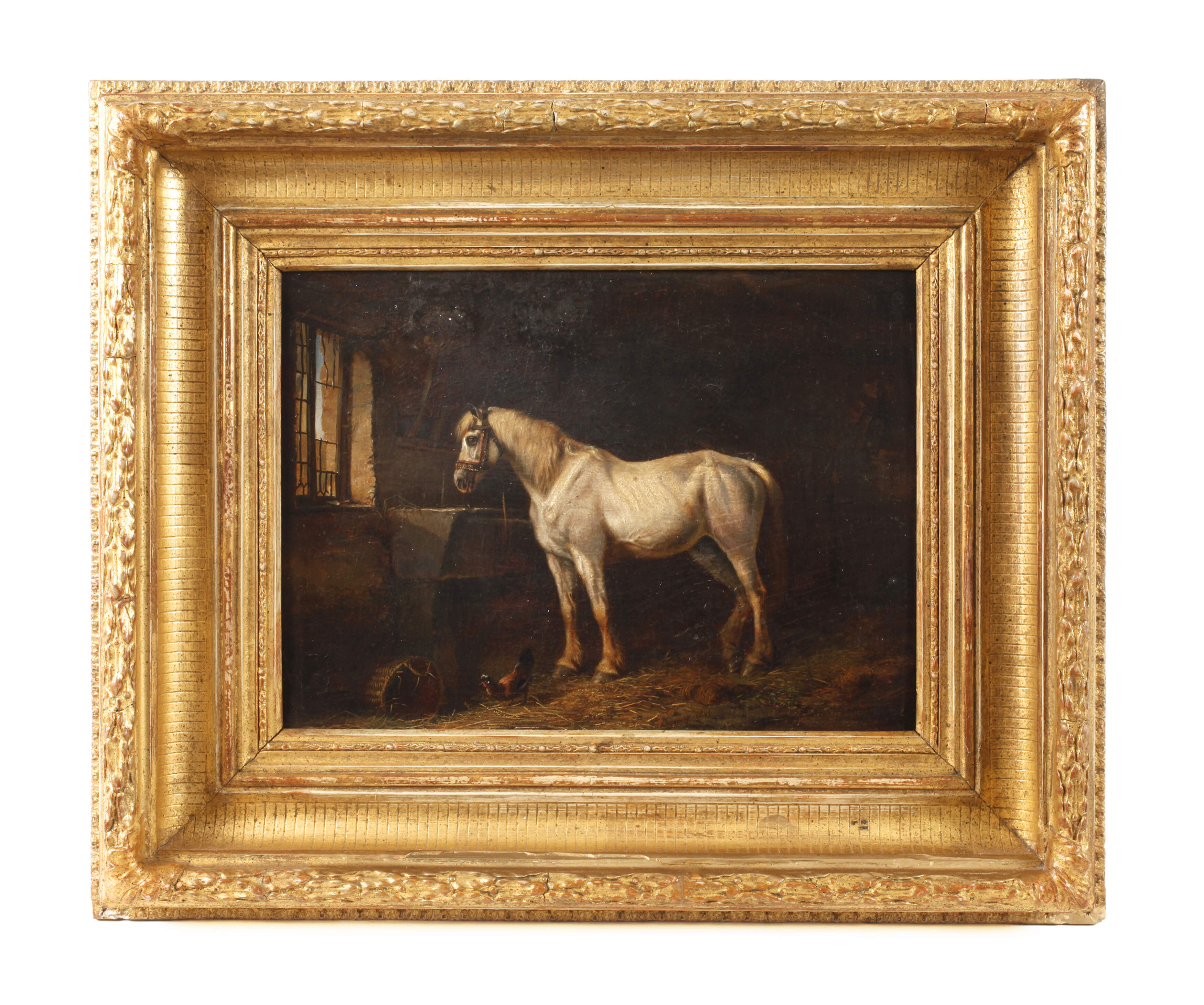 Charles Philogéne Tschaggeny, Pferd im Stall