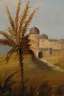 Orientalische Küstenlandschaft mit Palmen
