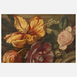 Supraporte mit Drachen und Blumen