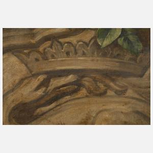 Supraporte mit Drachen und Blumen
