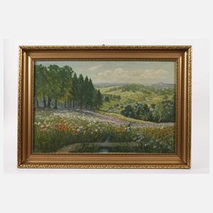 A. Balsam, Sommerlandschaft mit Kirche