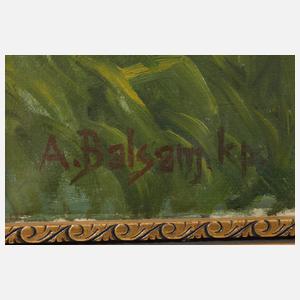 A. Balsam, Sommerlandschaft mit Kirche