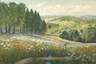 A. Balsam, Sommerlandschaft mit Kirche