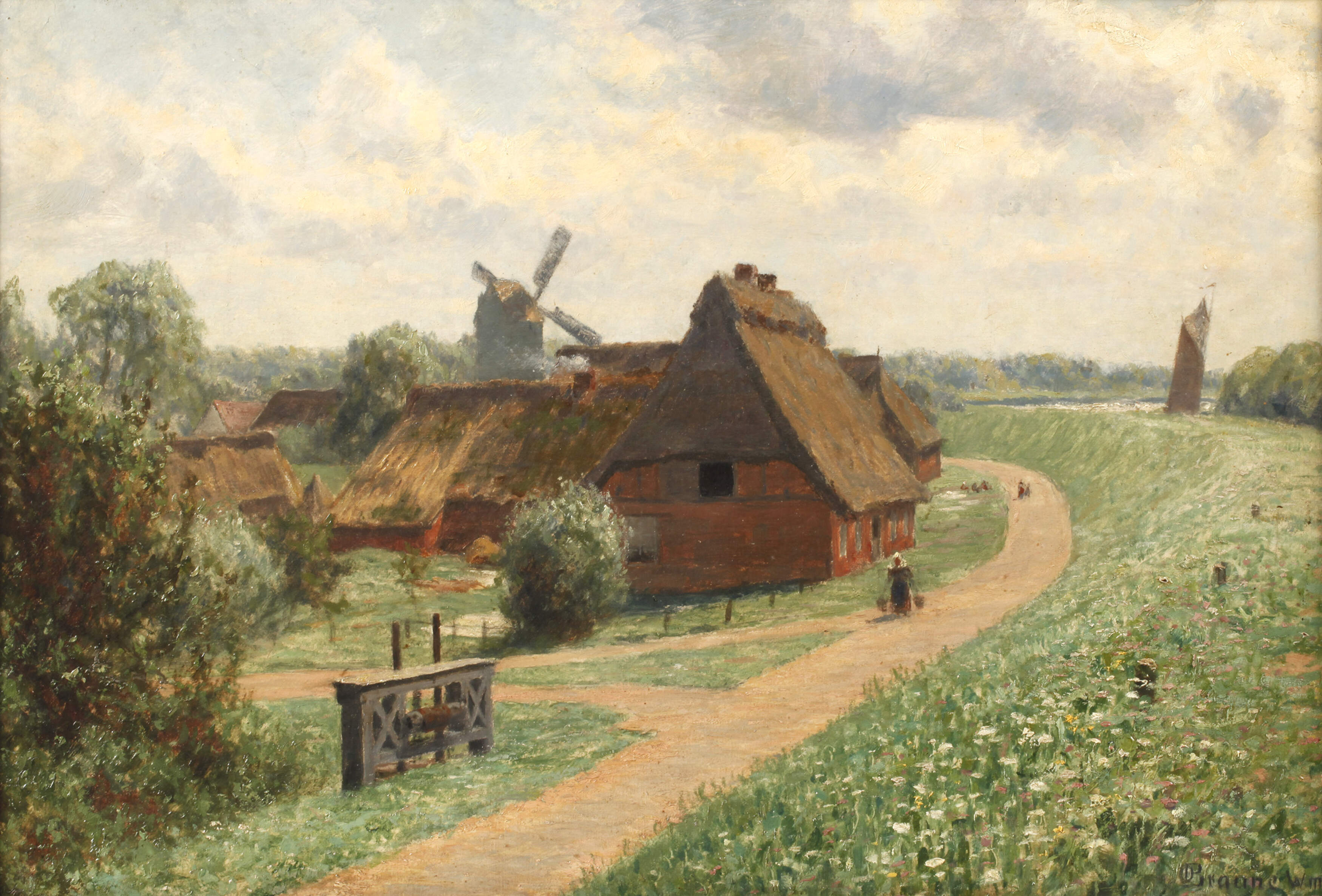 Otto Braune, "Sommertag an der Oste/Marsch"