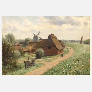 Otto Braune, "Sommertag an der Oste/Marsch"