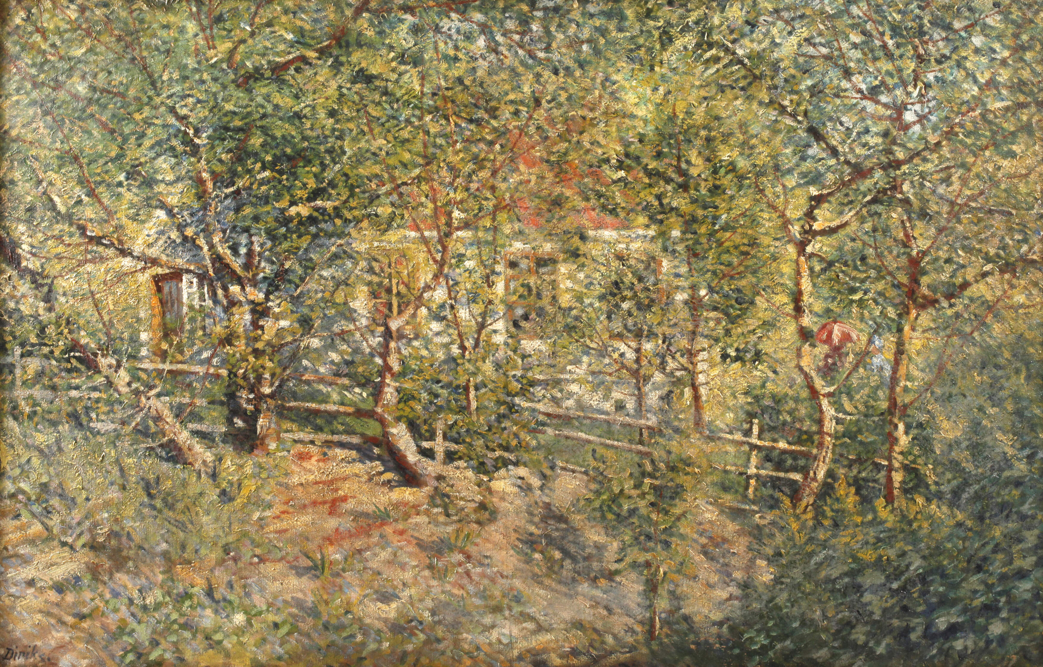 Edvard Diriks, Gartenidyll bei Drøbak