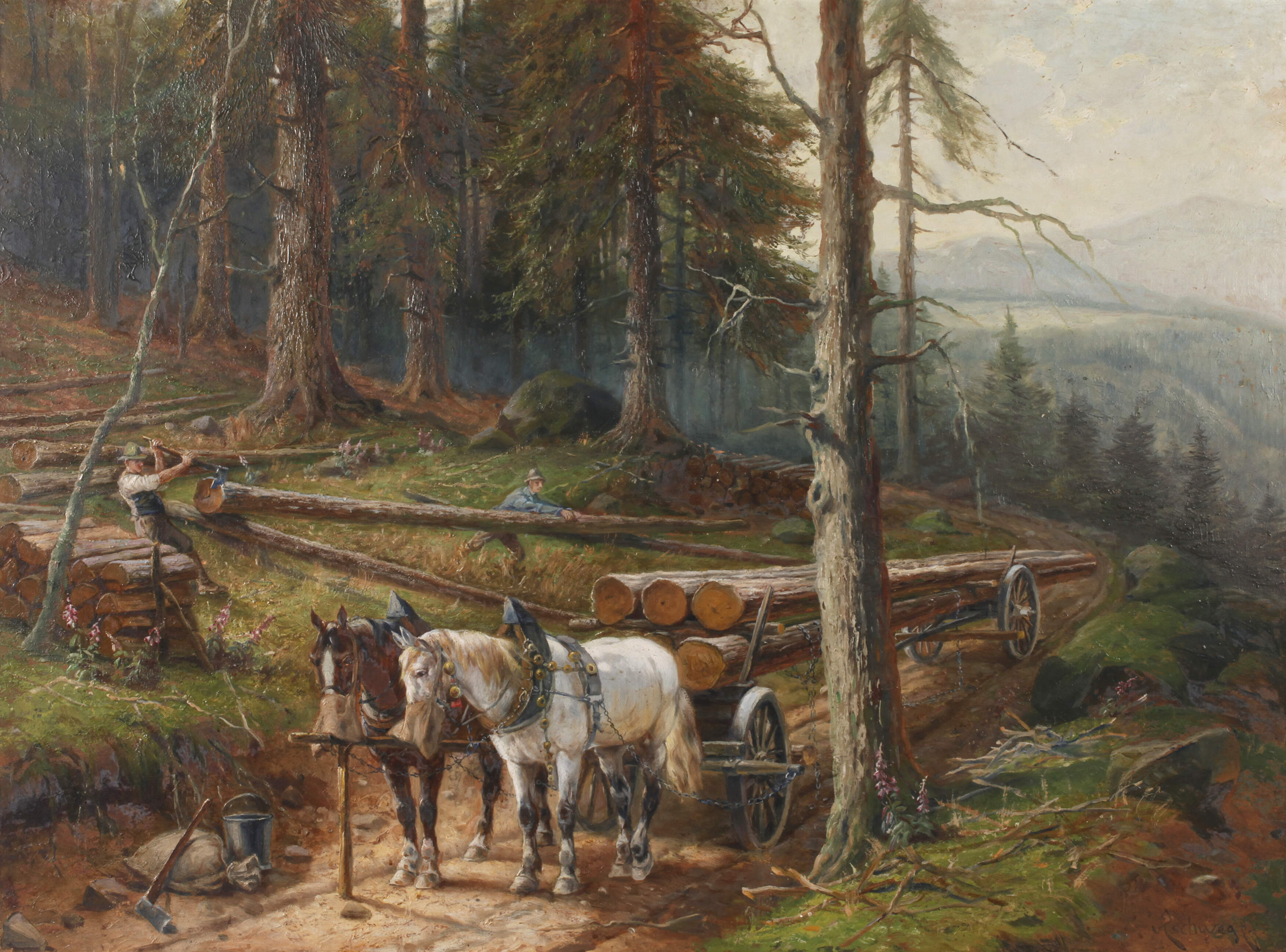 Elmar von Eschwege, "Langholz verladen ..."