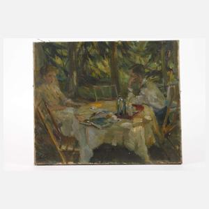 Fritz Faber, Junges Paar am Tisch
