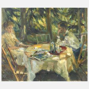 Fritz Faber, Junges Paar am Tisch