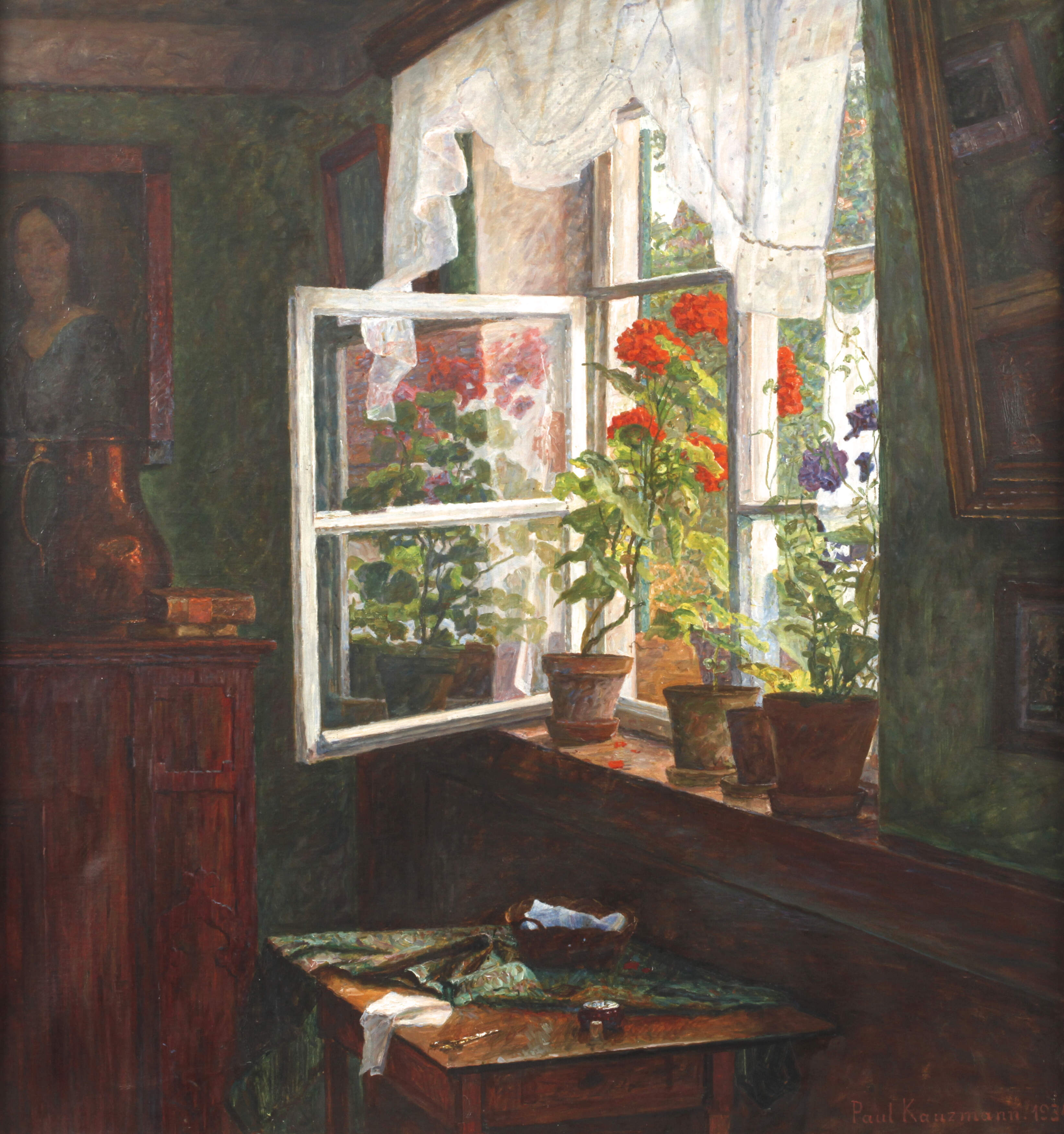 Paul Kauzmann, "Blumen am Fenster"