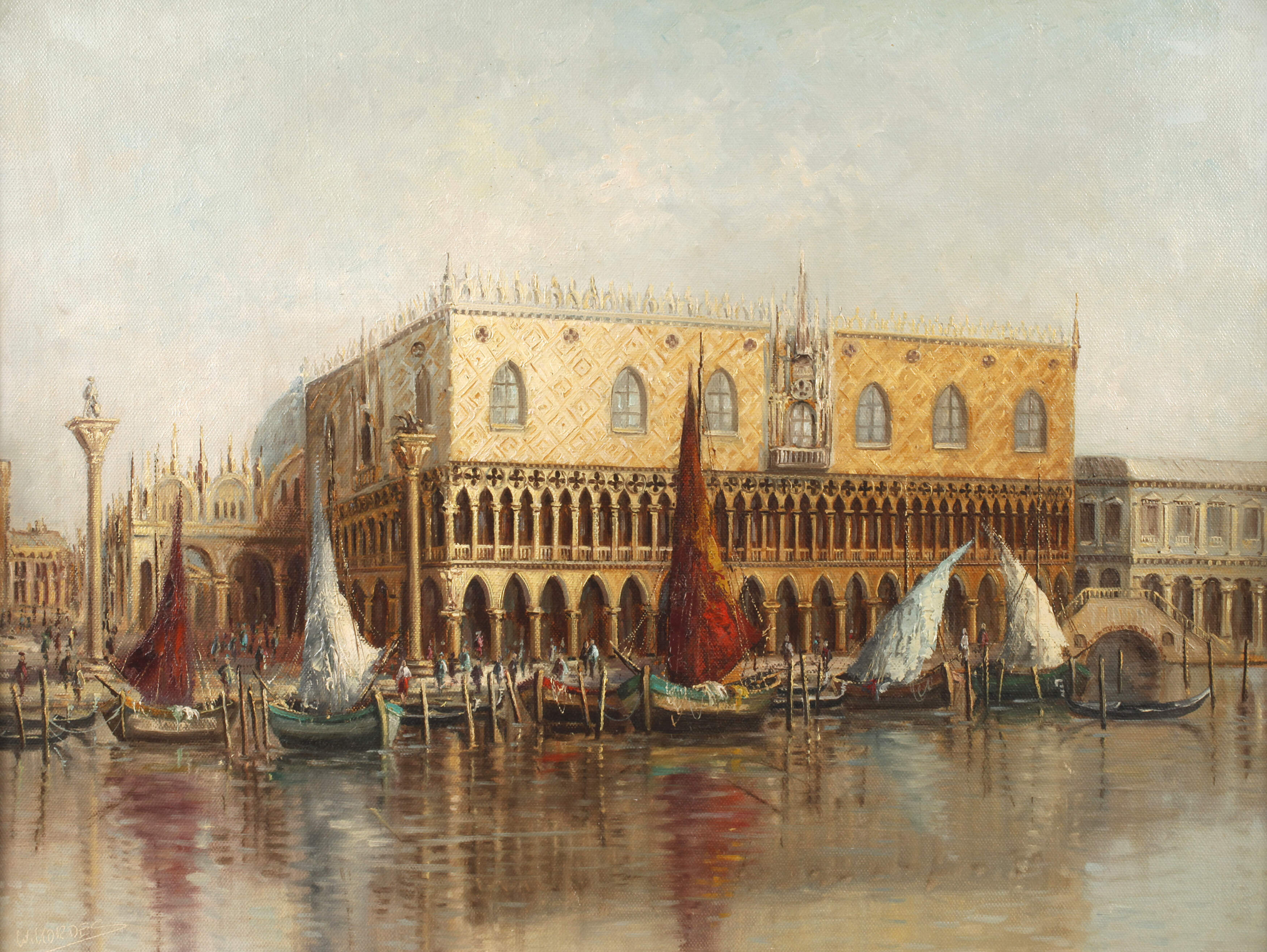 Wilhelm Kordes, Ansicht des Dogenpalastes in Venedig