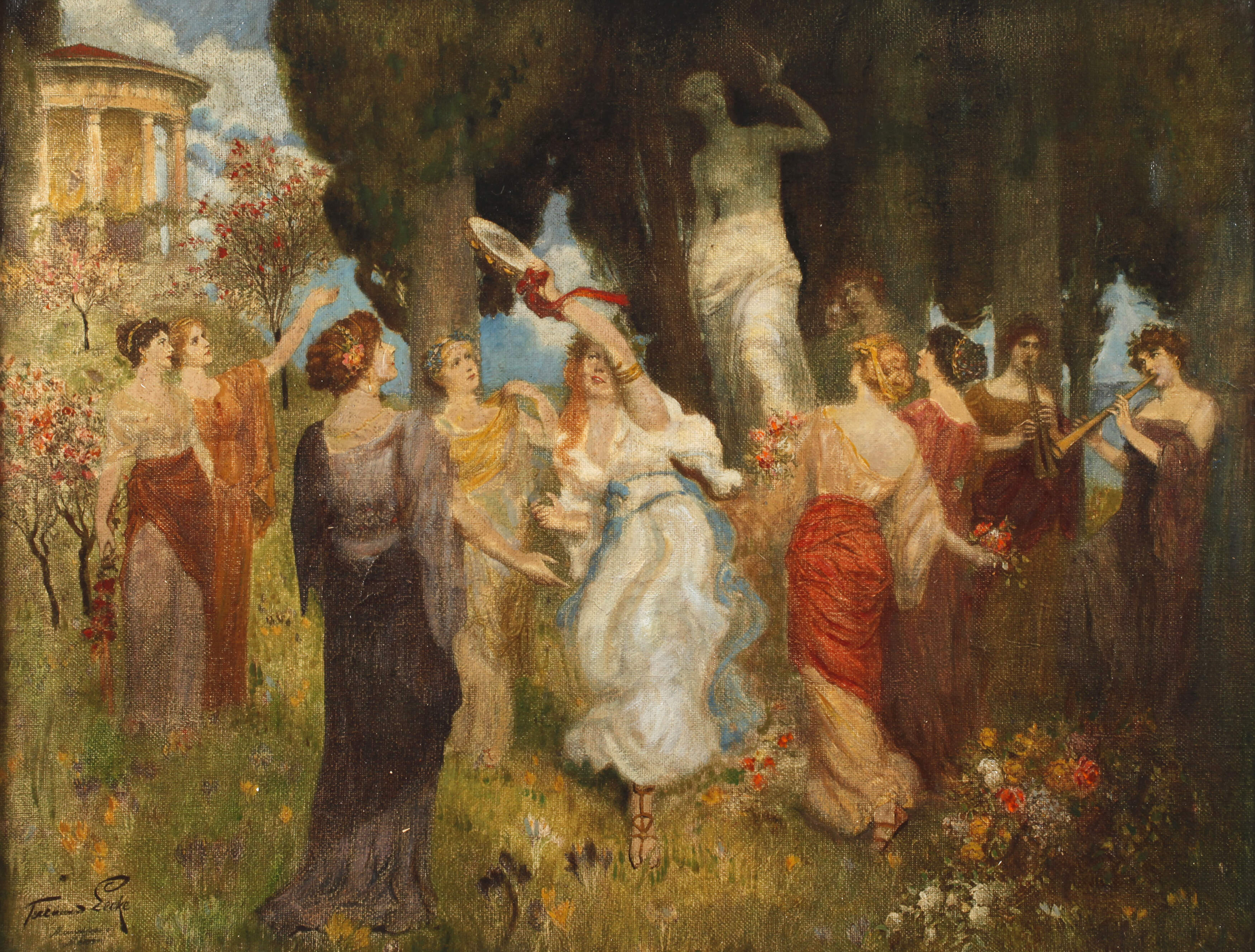 Ferdinand Leeke, attr., Mädchenreigen