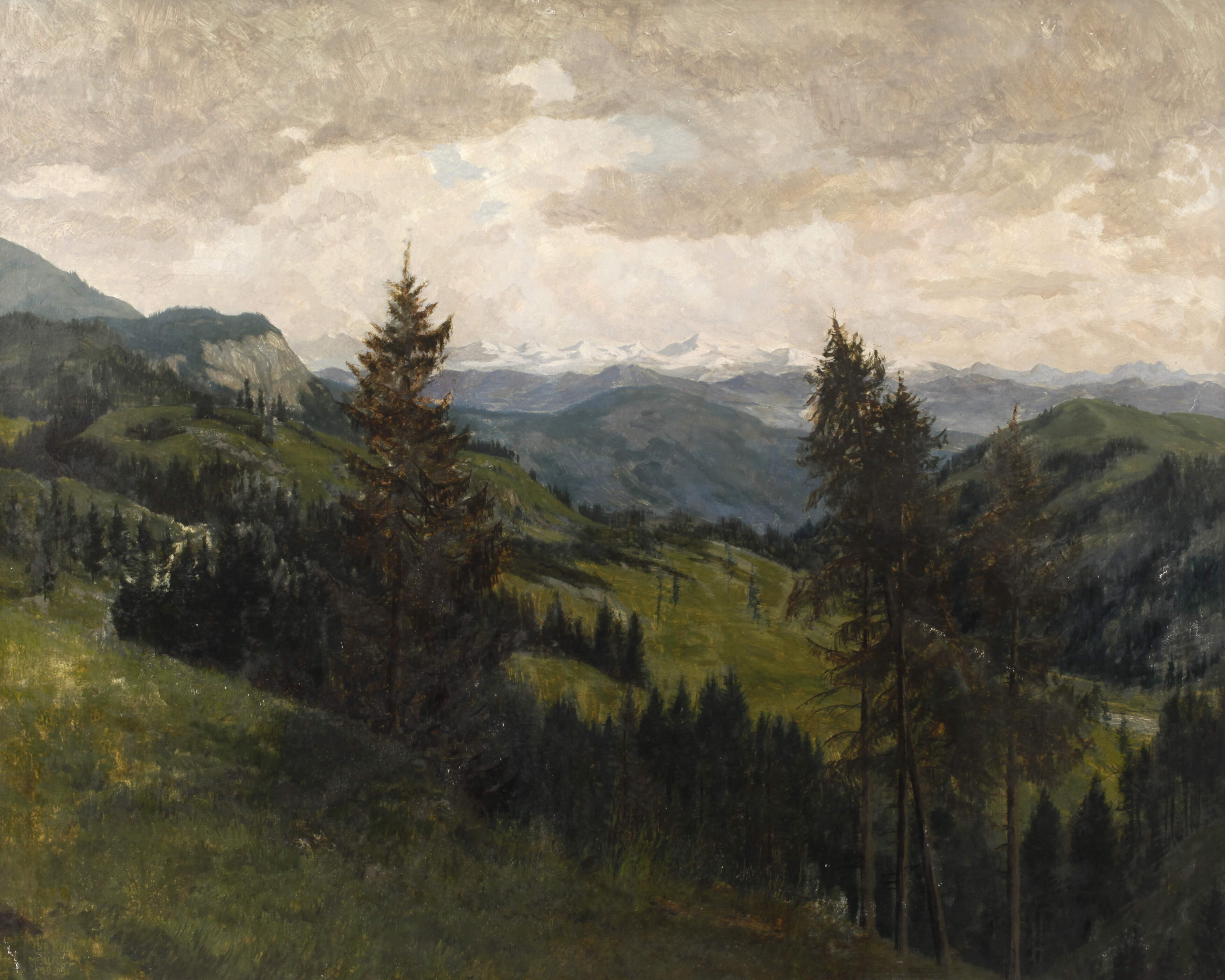 Lothar Rudolf Meilinger, "Blick vom Wendelstein ..."