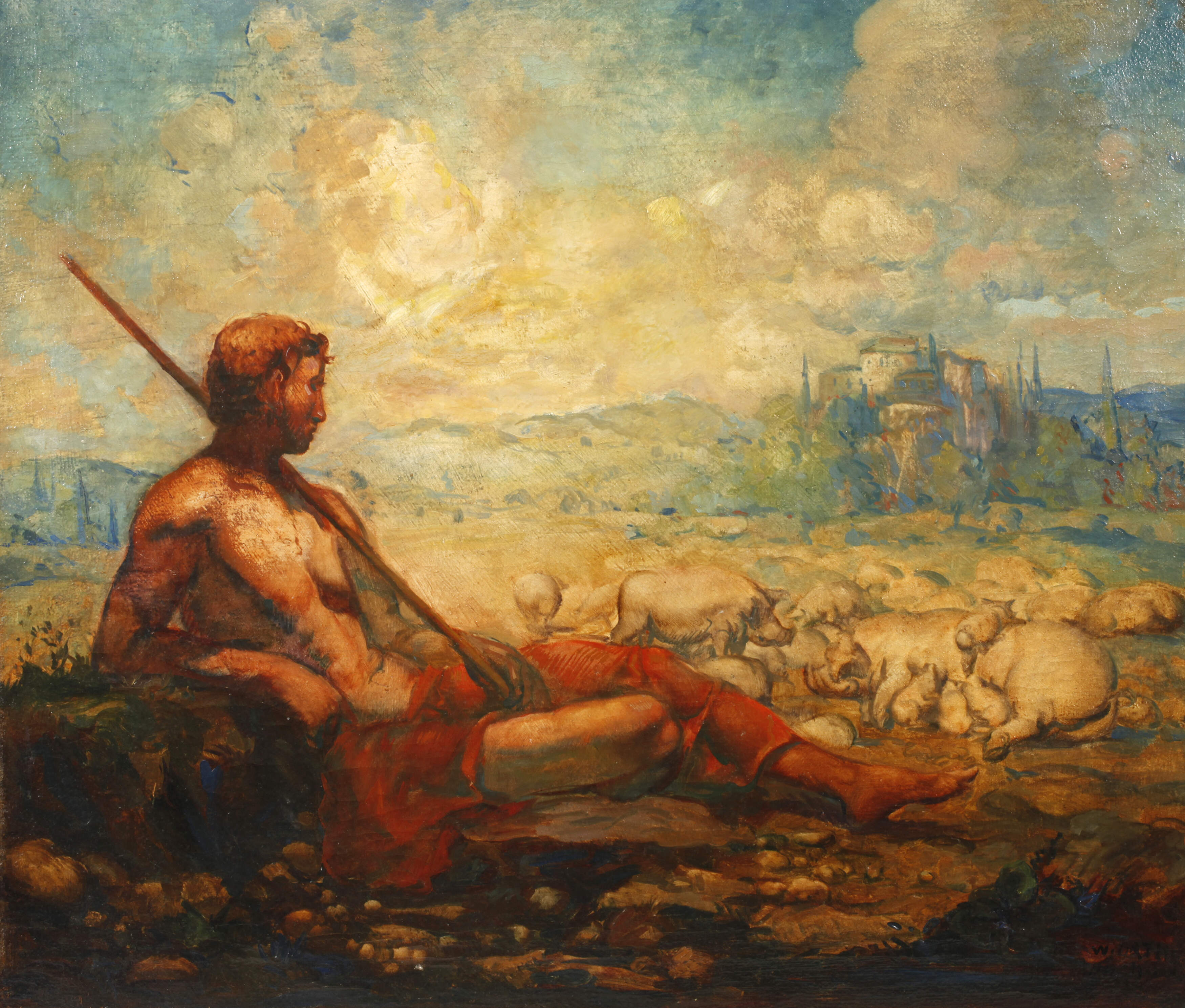Willy Orth, Schweinehirte vor Dachau