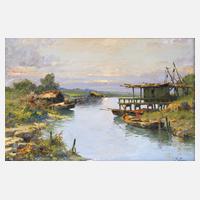 Claudio Pallini, "Sonnenuntergang am Fluss ..."111